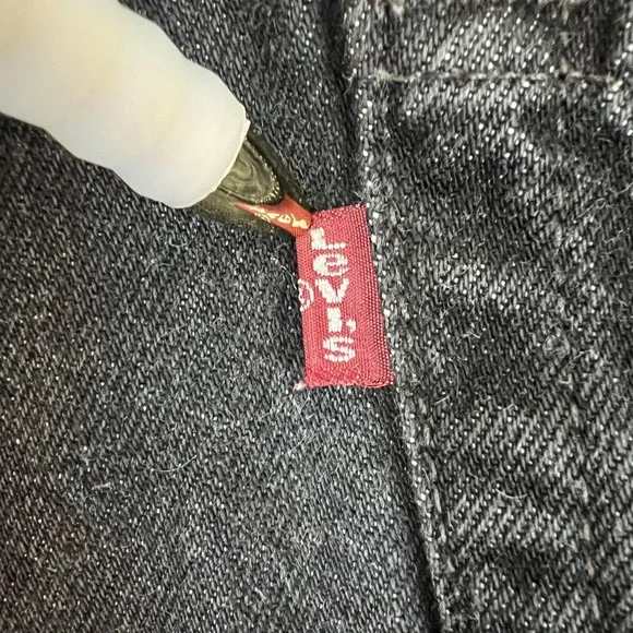 Vintage Levis Lot 53 Jeans Mens 42x30 Black Selvedge Straight Leg Relaxed 90s